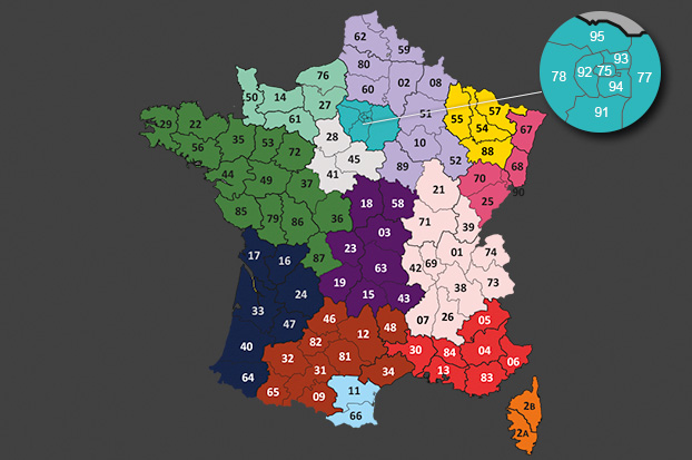 le réseau commercial LEC en france